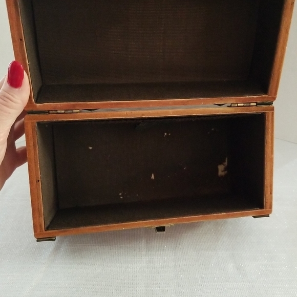 Mr. R wooden purse with leather straps vintage 1970s. - Picture 6 of 6